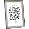 Kunststof lijst s45fd2 zilver 18x24 cm anti-reflecterend glas