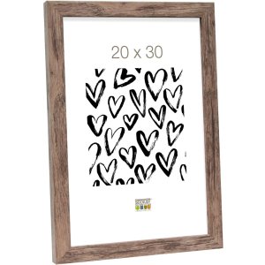 Houten lijst s45rh3ar bruin 30x40 cm Antireflexglas