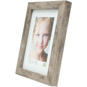 Houten lijst s45rh7ar grijs-beige 10x15 cm antireflecterend glas