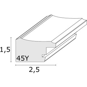 Houten lijst s45ya1 goud 40x50 cm Antireflexglas