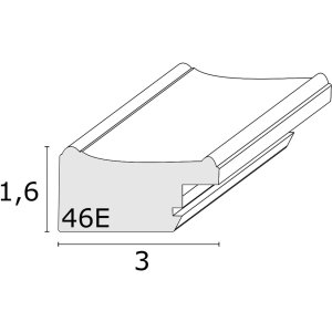 Houten lijst s46ea3 gouden rand 18x24 cm anti-reflecterend glas