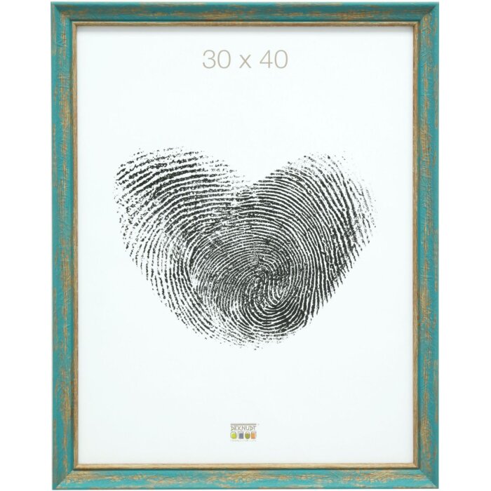 Houten lijst s46tg turkoois 30x40 cm