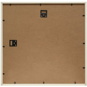 Magneetbord met houten kleurbalk en witte rand 40x40 cm