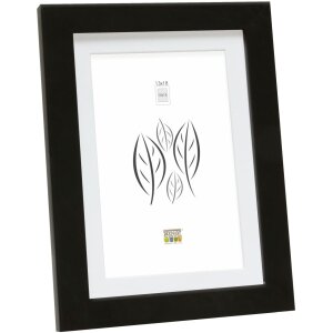 Houten lijst s66kf2 zwart 15x20 cm met passe-partout
