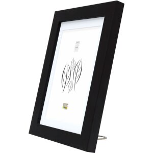 Houten lijst s66kf2 zwart 15x20 cm met passe-partout