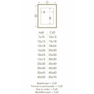 Deknudt Houten lijst s223h1 natuur 10x15 cm tot 50x70 cm