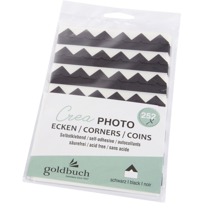 Goldbuch 252 Fotohoeken Crea zwart