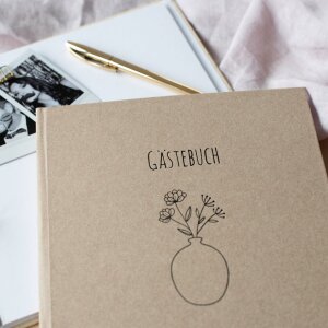 Gastenboek Bloemen voor Jou 23x25 cm