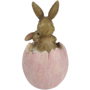 Decoratie Konijn 9x5x10 cm roze 6pr3268