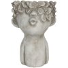 Bloempot 11x11x18 cm grijs 6te0327s