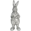 Decoratie Konijn 6x6x13 cm zilver 6pr3096zi