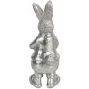 Decoratie Konijn 6x6x13 cm zilver 6pr3096zi