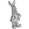 Decoratie Konijn 6x6x13 cm zilver 6pr3097zi