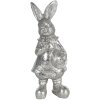 Decoratie Konijn 6x6x13 cm zilver 6pr3097zi
