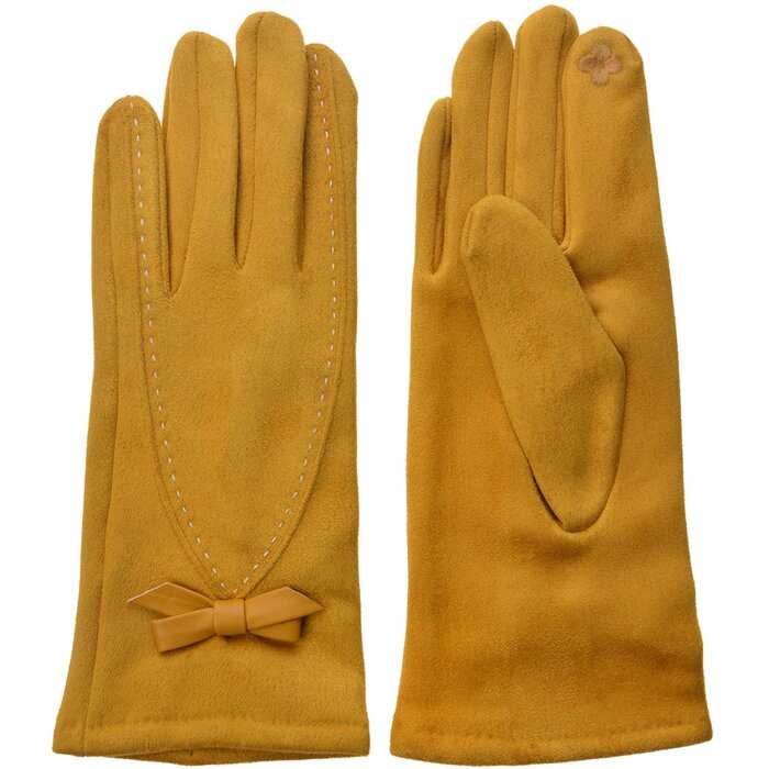 Handschoen 8x24 cm geel jzgl0031