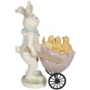 Decoratie Konijn met Huifkar 11x6x15 cm veelkleurig 6pr3193