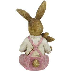 Decoratie Konijn 6x6x15 cm roze 6pr3263