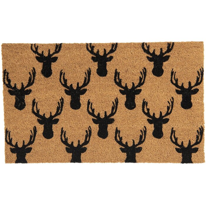 Deurmat 75x45x1 cm bruin MC168