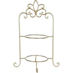 Etagère voor 2 borden 38x30x57 cm goud w40091go