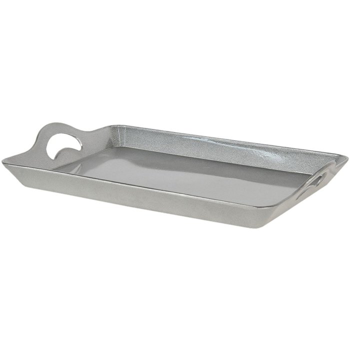 Dienblad 45x32x3 cm zilver 64599zi