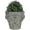 Bloempot 17x17x16 cm grijs 6te0333