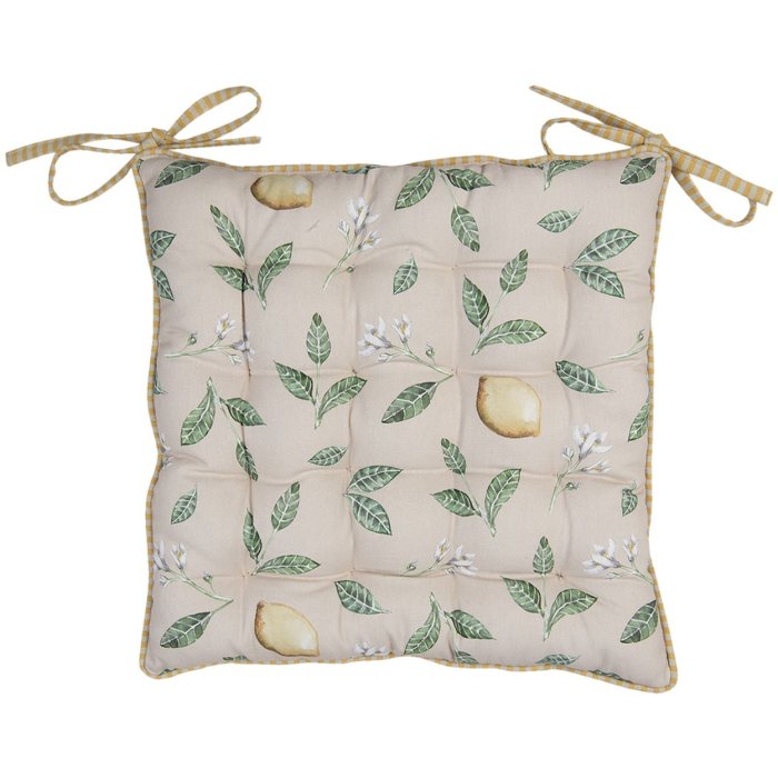 Stoelkussen met schuimrubber 40x40 cm beige lel29