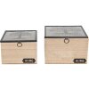 Houten kist 18x18x12 - 15x15x11 cm (2 stuks) bruin 6h1936