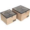 Houten kist 18x18x12 - 15x15x11 cm (2 stuks) bruin 6h1936