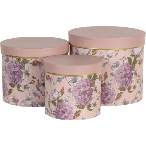 Hoedendoos (set van 3) ø 20x17 - ø 17x15 -...