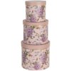 Hoedendoos (set van 3) ø 20x17 - ø 17x15 - ø 14x13 cm roze 64742