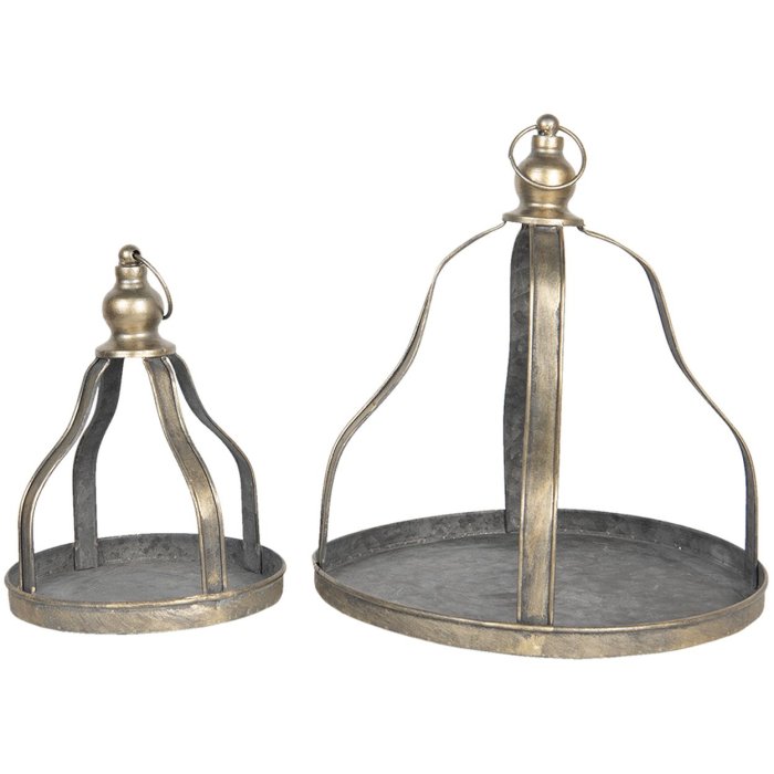 Sierschaal (2 stuks) ø 29x31 - ø 18x24 cm goud 6y4183