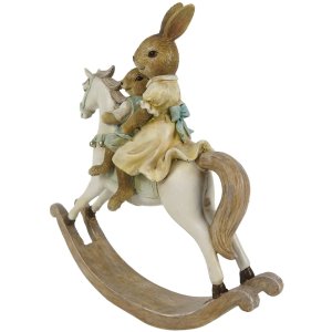 Decoratie Konijn 19x5x20 cm veelkleurig 6pr3276