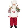 Decoratie kerstman 13x10x28 cm veelkleurig 64648
