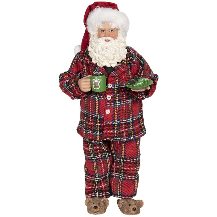 Decoratie kerstman 14x10x28 cm veelkleurig 64650