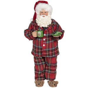 Decoratie kerstman 14x10x28 cm veelkleurig 64650