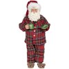 Decoratie kerstman 14x10x28 cm veelkleurig 64650