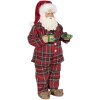 Decoratie kerstman 14x10x28 cm veelkleurig 64650