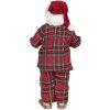 Decoratie kerstman 14x10x28 cm veelkleurig 64650