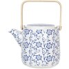 Theepot 16x11x12-20 cm - 0,8l blauw 6cete0094