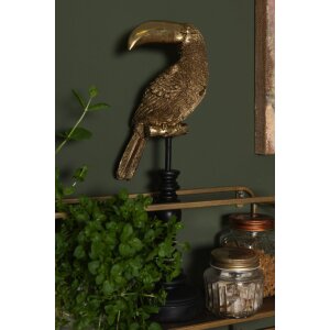 Decoratie Vogel Toekan 13x11x42 cm bruin 6pr3215