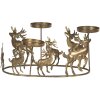 Theelichthouder - Kaarsenhouder 34x22x16 cm goud 6Y3996