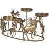 Theelichthouder - Kaarsenhouder 34x22x16 cm goud 6Y3996