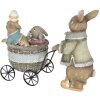 Decoratie Konijn 21x8x11 cm bruin 6pr2334