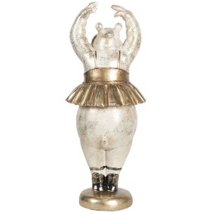 Decoratie Ballerina Nijlpaard 18x18x46 cm veelkleurig 6pr2722