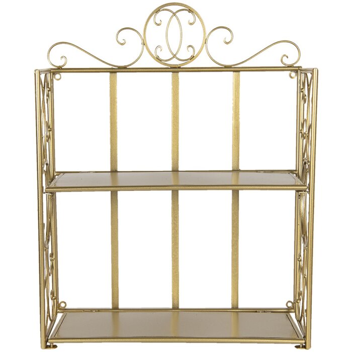 IJzeren plank 41x18x53 cm goud 6Y2799GO