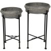 Plantenhouder staand (2 stuks) ø 40x68 - ø 35x61 cm zwart 5y0779
