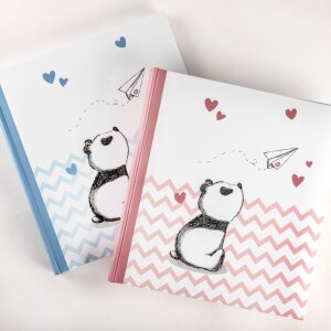 Walther Baby Album Little Panda blauw 28x30,5 cm 50 witte paginas