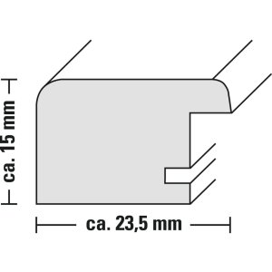 Houten lijst Vigo 20x30 cm staal