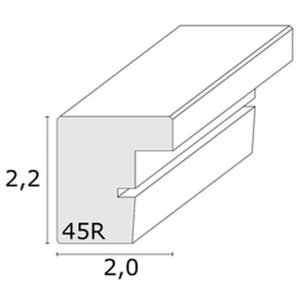 Houten lijst s45rh7ar grijs-beige Antireflecterend glas