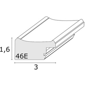 Houten lijst s46ea3 Gouden rand Antireflex glas